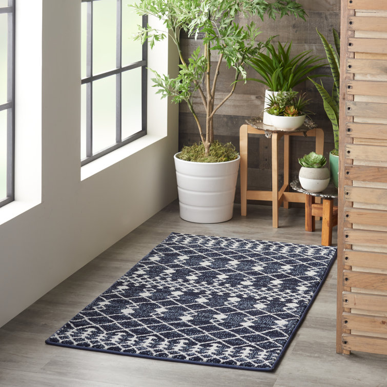 Dakota Fields Moritz Southwestern Navy Blue/Gray Area Rug & Reviews